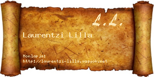 Laurentzi Lilla névjegykártya